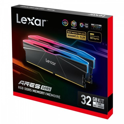 Pamięć DDR5 Lexar ARES RGB Black 32GB 6000MHz CL28 dla graczy