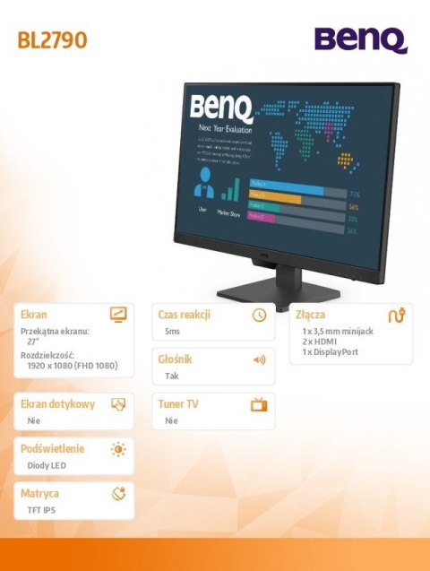Monitor Benq BL2790 27 cali FHD IPS 100Hz LED