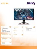 Monitor Benq EX2710S 27 cali LED 1ms FHD 165Hz IPS 20mln:1 z głośnikami
