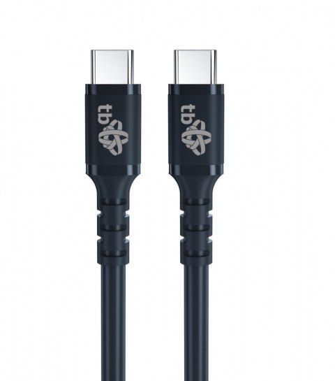 TB Kabel USB C - USB C 60W żelowy 1m czarny elastyczny