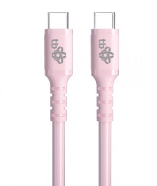 Kabel USB C TB 60W żelowy 1m różowy superszybkie ładowanie