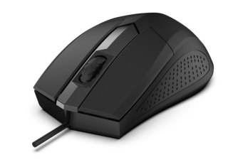 Mysz optyczna Rebeltec Focus USB 1200DPI przewodowa ergonomiczna czarna