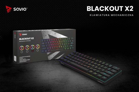 Klawiatura mechaniczna Savio BLACKOUT X2 OUTEMU Blue Hot Swap compact