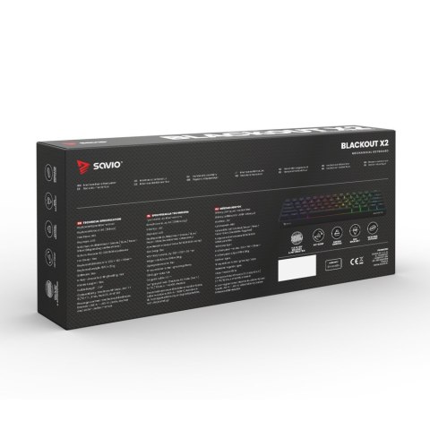 Klawiatura mechaniczna Savio Blackout X2 OUTEMU Peach Silent Hot Swap