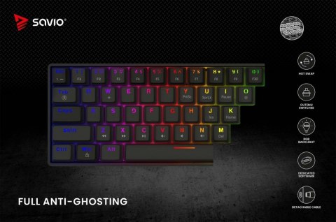 Klawiatura mechaniczna Savio Blackout X2 OUTEMU Peach Silent Hot Swap