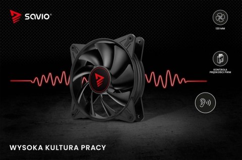 Wentylator Savio BLADE 120 mm PWM 4-pin cichy wydajny cooling