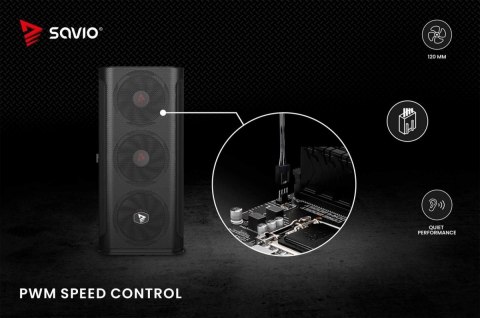 Wentylator Savio BLADE 120mm 4-pin PWM cichy i wydajny