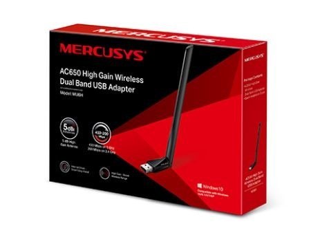 TP-LINK Karta sieciowa Mercusys MU6H WiFi AC650 USB szybki zasięg 5dBi
