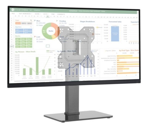 Stojak TV Techly 23-43 cale skrętny biurkowy z elegancką podstawą