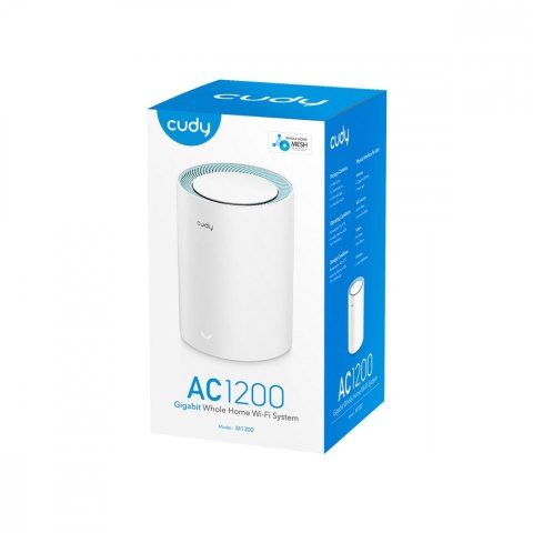 Cudy M1300 1-pack AC1200 Dual Band Wi-Fi Mesh zasięg bezprzewodowy