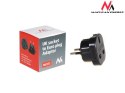 Adapter Maclean MCE72 EU na UK czarny z bezpiecznymi zaślepkami