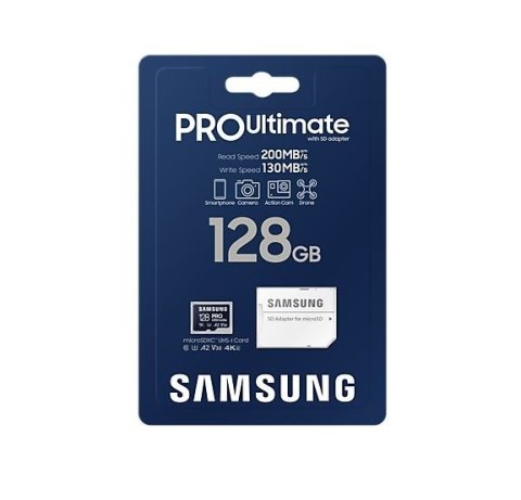 Karta pamięci microSD Samsung Pro Ultimate 128GB szybka z adapterem