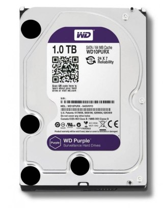 Dysk HDD Western Digital Purple 1TB 3,5'' monitoring 5400rpm SATA III