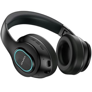 AWEI Słuchawki Bluetooth A100BL nauszne czarne z mikrofonem