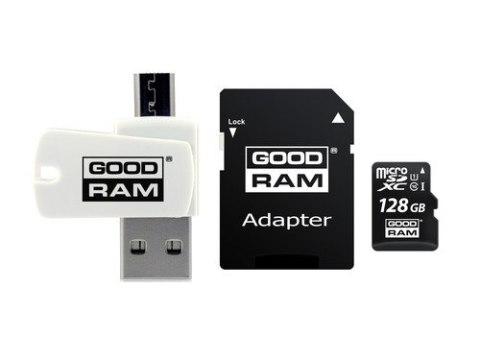 GOODRAM Karta microSDHC 128GB CL10 szybka z adapterem i czytnikiem