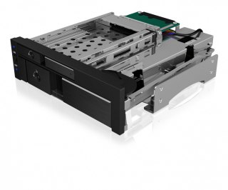IcyBox IB-173SSK kieszeń na dysk 1x2,5 1x3,5 SATA SAS z zamkiem