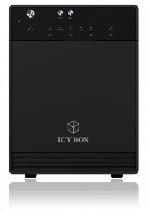 IcyBox Obudowa USB 3.1 Type-C 3740-C31 do 4 dysków SSD HDD