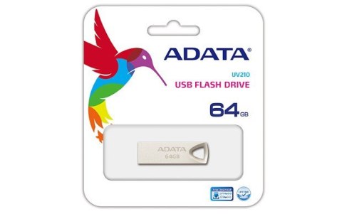 Pendrive Adata DashDrive UV210 64GB USB 2.0 srebrny metalowy