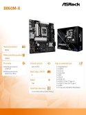 Płyta główna ASRock B860M-X mATX DDR5 9066 MHz z Dragon LAN RGB