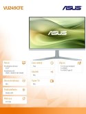 Asus Monitor VU249CFE-G 24 cale IPS 100Hz z USB-C zielony