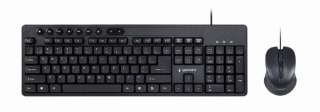 Gembird KBS-UM-04 czarny zestaw klawiatura i mysz multimedialna