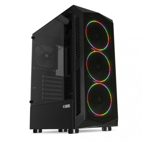 Obudowa iBOX Lupus 27 RGB Midi Tower z hartowanym szkłem