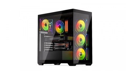 Obudowa Krux Exo ARGB Midi Tower z hartowanym szkłem czarna