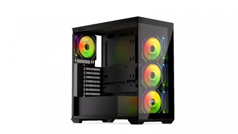 Obudowa Krux Exo ARGB Midi Tower z hartowanym szkłem czarna
