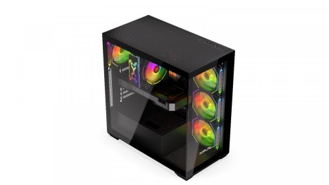 Obudowa Krux Exo ARGB Midi Tower z hartowanym szkłem czarna