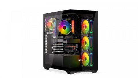 Obudowa Krux Exo ARGB Midi Tower z hartowanym szkłem czarna