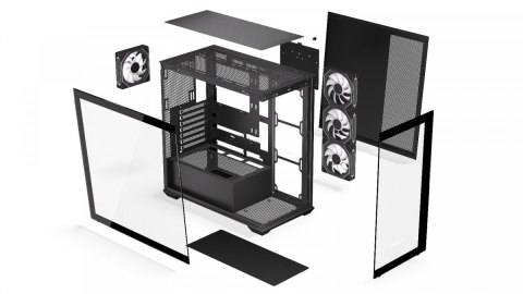 Obudowa Krux Exo ARGB Midi Tower z hartowanym szkłem czarna