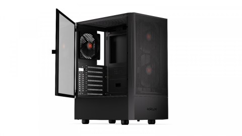 Obudowa Krux Nadir Midi Tower szara z panelem szklanym i wentylacją