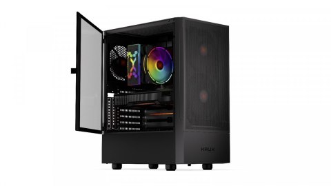 Obudowa Krux Nadir Midi Tower szara z panelem szklanym i wentylacją