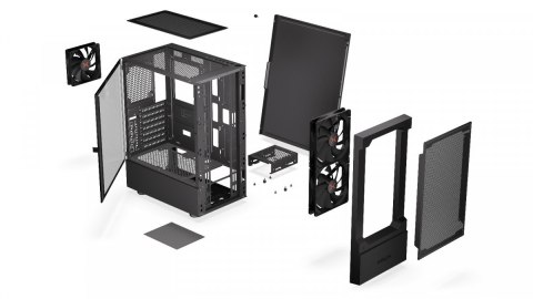 Obudowa Krux Nadir Midi Tower szara z panelem szklanym i wentylacją