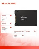 Dysk SSD Micron 7500PRO 3840GB NVMe U.3 wydajny napęd wewnętrzny