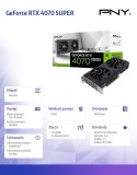 Karta graficzna PNY GeForce RTX 4070 SUPER 12GB OC wydajna 192-bitowa