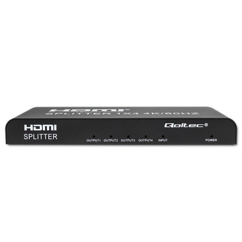 Qoltec Aktywny rozdzielacz Splitter 4 x HDMI 4K 60Hz stabilny sygnał