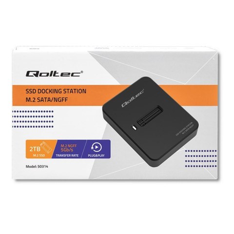 Stacja dokująca Qoltec M.2 SATA USB 3.1 lekka przenośna