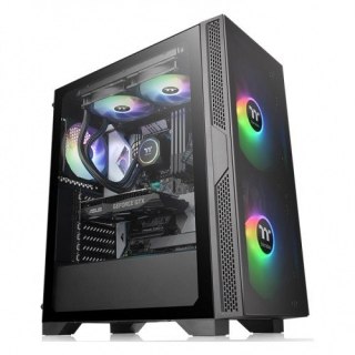 Obudowa Thermaltake Versa T25 Tempered Glass czarna MIDI Tower z wentylatorami