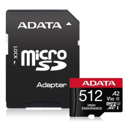 Karta microSD Adata High Endurance 512GB UHS1 U3 V30 100 85MBs z adapterem