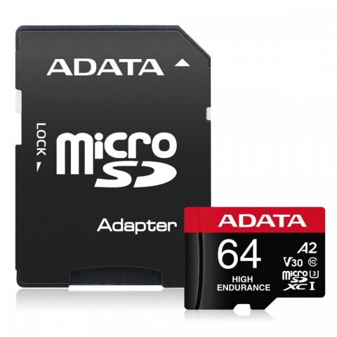 Karta microSD Adata High Endurance 64GB UHS1 U3 V30 A2 100/80MB/s