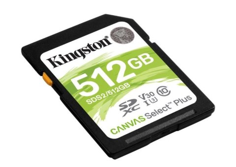 Kingston Karta pamięci SD 512GB Canvas Select Plus szybka wydajna