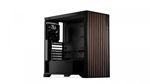 Obudowa Krux Palum Midi Tower elegancka z drewnianymi elementami