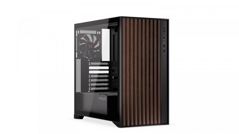 Obudowa Krux Palum Midi Tower elegancka z drewnianymi elementami