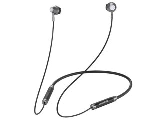 Słuchawki Lenovo HE06 Bluetooth douszne czarne bezprzewodowe