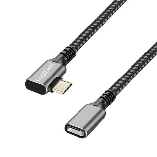 LogiLink Kabel USB 3.2 Gen1 TypeC do USB-C/F 2m szybkie ładowanie