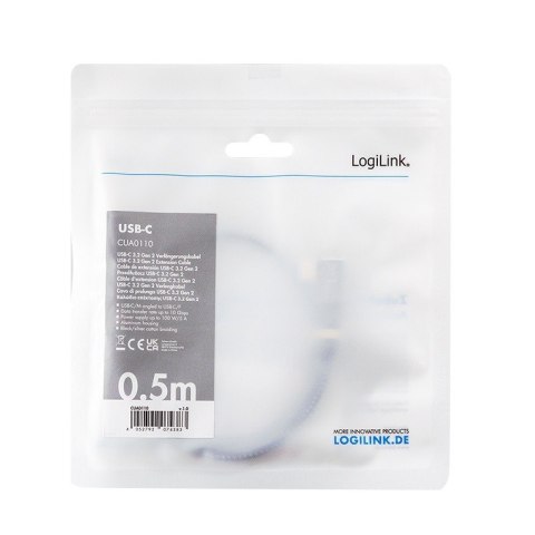 LogiLink Kabel USB 3.2 Gen2 Type-C do USB-C 0.5m z Power Delivery