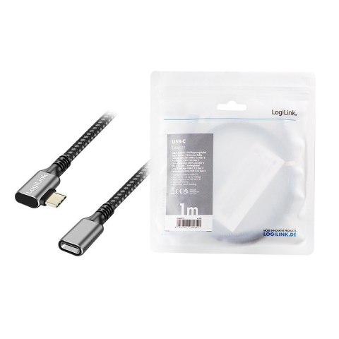 LogiLink Kabel USB3.2 Gen2 TypeC 1m przedłużacz Power Delivery