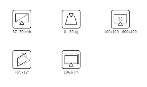 Stojak mobilny Neomounts FL50-550BL1 do monitorów 37-70 cali z regulacją
