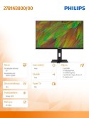 Philips Monitor 27B1N3800 27 cali 4K IPS HDMI DP USB-C z głośnikami